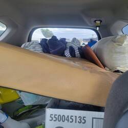 There wasn't much room left in the car.