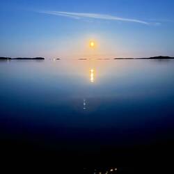 ..und bei einem tollen Mondaufgang!