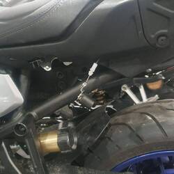 Demoliertes Motorrad von Bruno