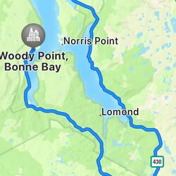 Long, windy route from Rocky Harbour to Woody Point