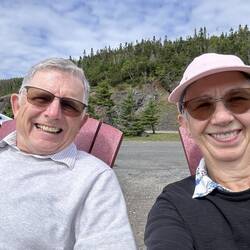 Red Parks Canada Chairs - our 6th selfie!