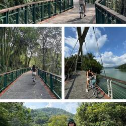 Vela on the biking trail