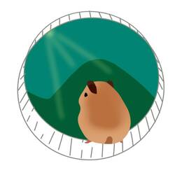 "Courir devient obsolète alors la roue ralentit et petit hamster se surprend à contempler le paysage