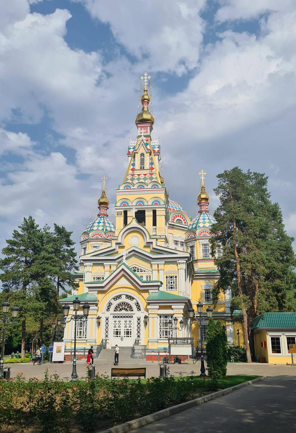 Almaty Cathedral, in a park in the centre of town so you walk past it all the time...