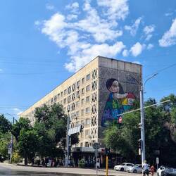 Almaty's pretty delightful take on Soviet architecture