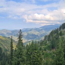 On the way up the mountain