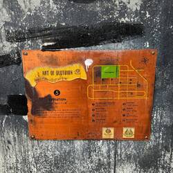 Stadtplan für die sieben Kunstwerke