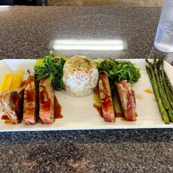 Seared Yellowfin at Crescent seafood.