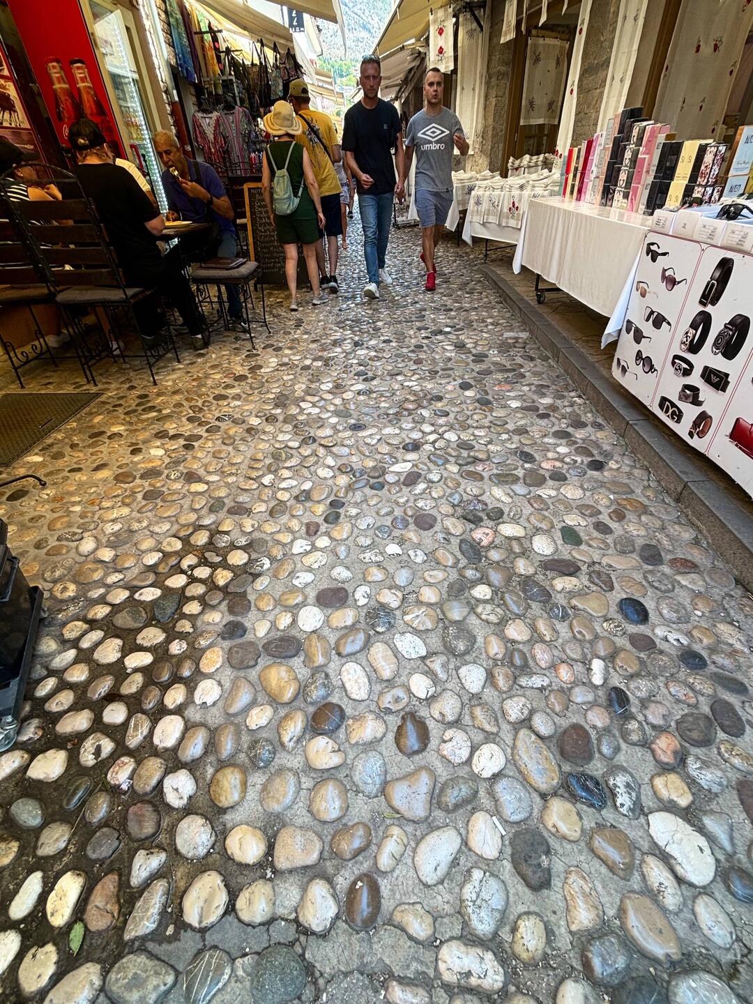 The alleys to the bridge are stone and give quite a foot massage