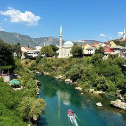 View of Mostar from the bridge