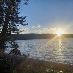 Abend am Lake of Woods ('wildes' Camp am CDT) mit erfrischendem Bad