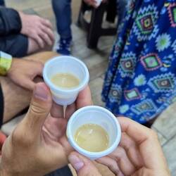 Pisco in verschiedenen Variationen zum Abschluss der Free Walking Tour 🥰 Lecker 🤩