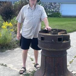 Me next to an old capstan.