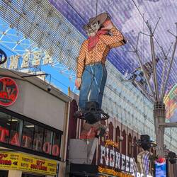Der Cowboy auf der Fremont Street.