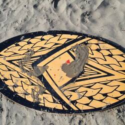 Mein Skimboard kam auch mal wieder zum Einsatz.