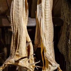 Dried cod (otherwise known as stock fish). Apparently good to eat for 10-15 years. Recommended by th