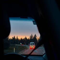 Sunset driving