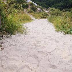 Karibikfeeling im Binntal, weisser extrem feiner Sand