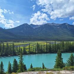 Kurzer Fotostop auf dem Bow Valley Parkway