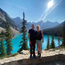 Lake Moraine zum Abschluss des Tages