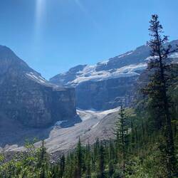 Plain of Six Glaciers von weitem