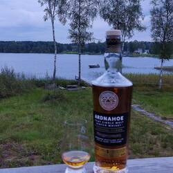 Den ersten Abend beschließen wir mit der Erstveröffentlichung von der Ardnahoe Destillerie. 🥃