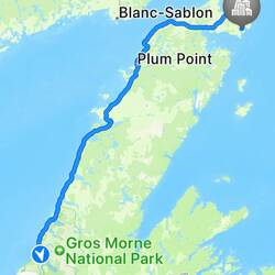 Route from Rocky Harbour to St. Anthony