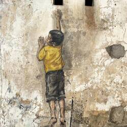 Mural in downtown — George Town, Malaysia.