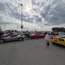 The parking lot was packed with Corvettes!
