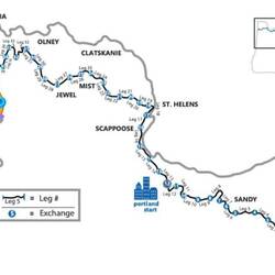 The route of the Hood to the Coast