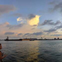 Sunset at Kaohsiung waterfront