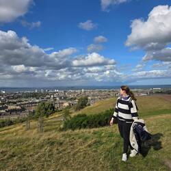Die Aussicht vom Calton Hill Richtung Meer