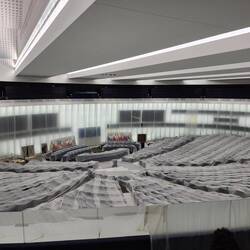 The Parlement Hemicycle: plenary sessions held once/month so now everything is covered in plastic