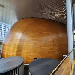 The circular globe where the Hemicycle is within