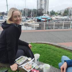 Sushi am Hafen zum Abschluss