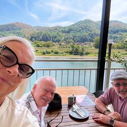 Lunch stop on our drive to Belgrade today