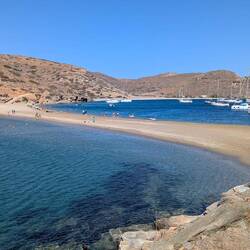 The Sandy spit on Kithnos