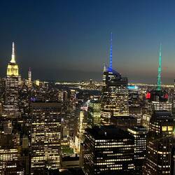 Blick von Top of the Rock nachts