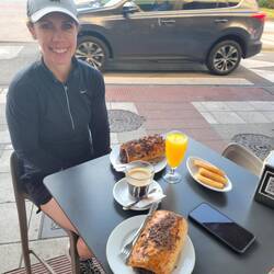 Breakfast. Huge chocolate pastries and coffee/ juice