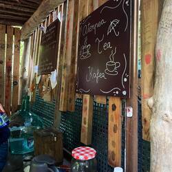 Refreshment station in the middle of the forest☕️