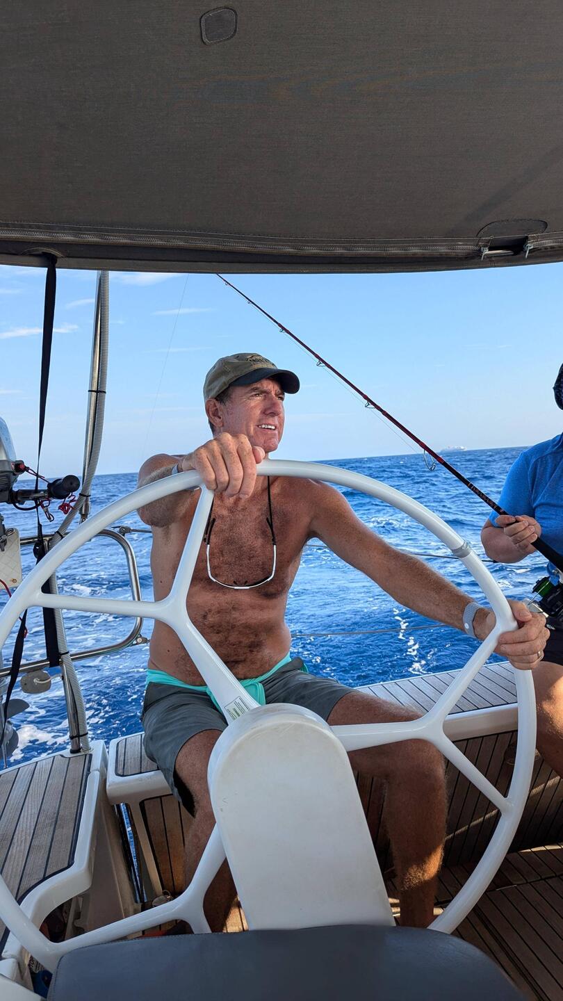 First time at the helm. It's fun.