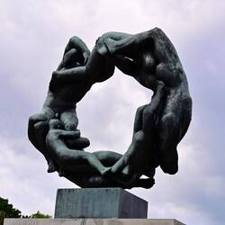 Contorted naked people