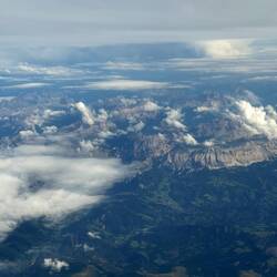 The Dolomites from the plane-hiking there soon