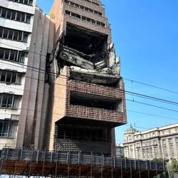 Bombed building