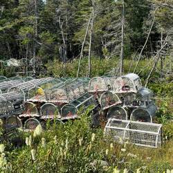 Old-style lobster traps