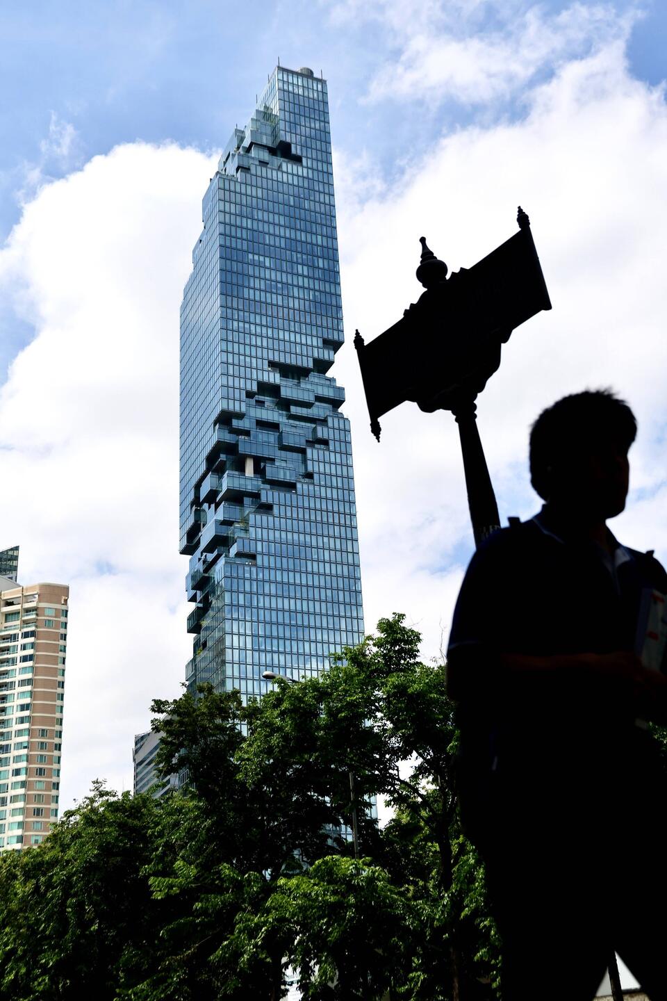 Maha Nakhorn 313m. Das zweithöchste Gebäude von Bangkok.