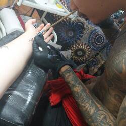 Got a new stick and poke tattoo