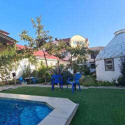 Where we spent most of the week - the garden at the Tunduk Hostel