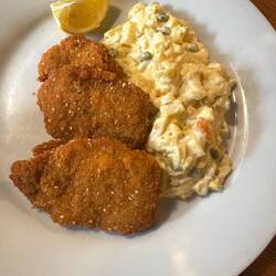 Shnitzel, potato salad