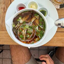 Beef soup also known as hangover soup